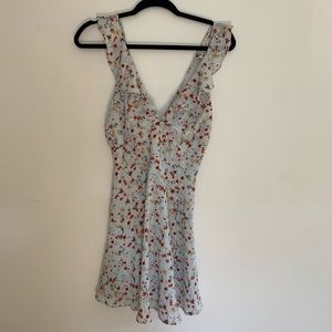 Lulus Blue Floral Mini Dress
